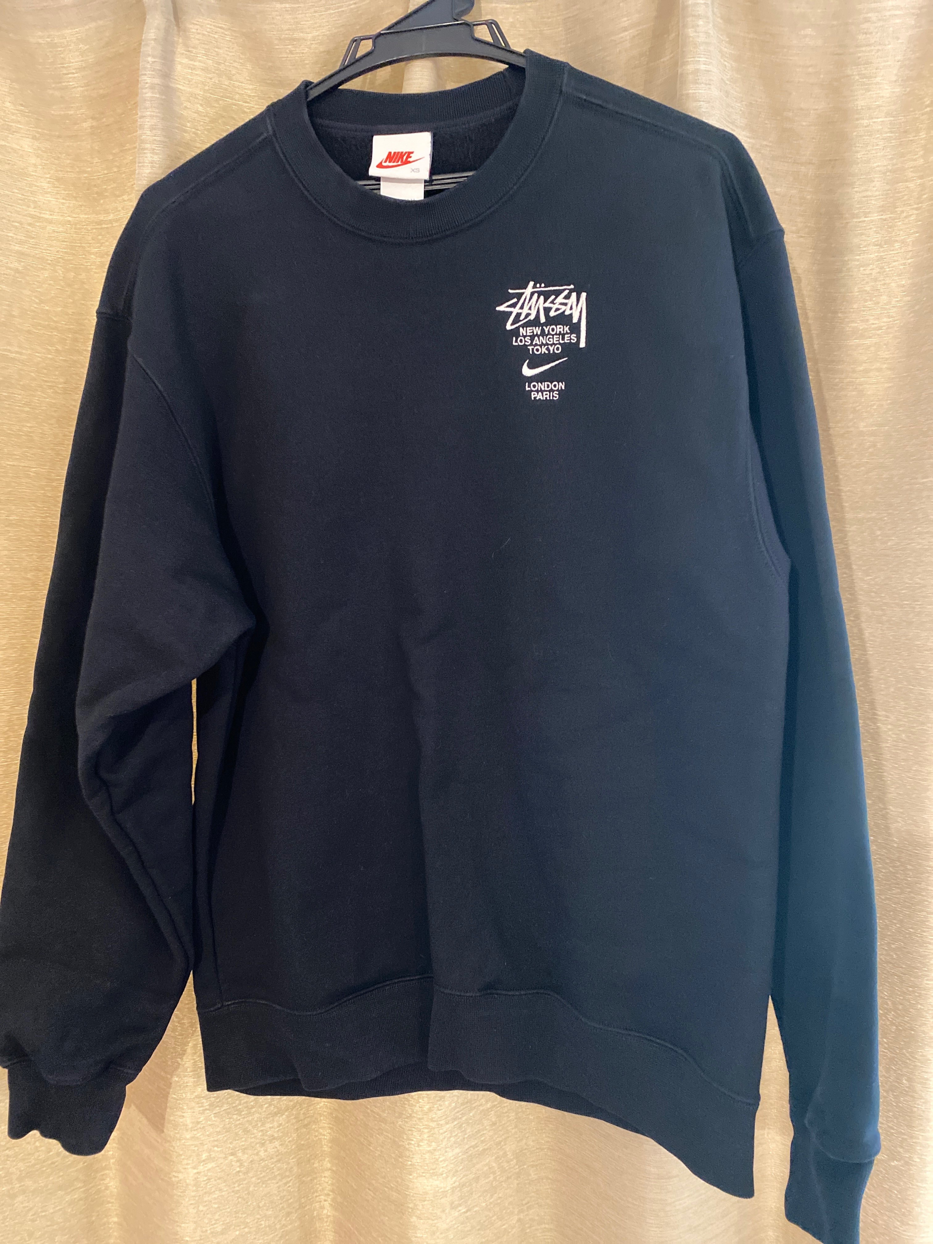 Nike x Stussy International Crewneck Sweatshirt (US Size) "Black" DC4198-010