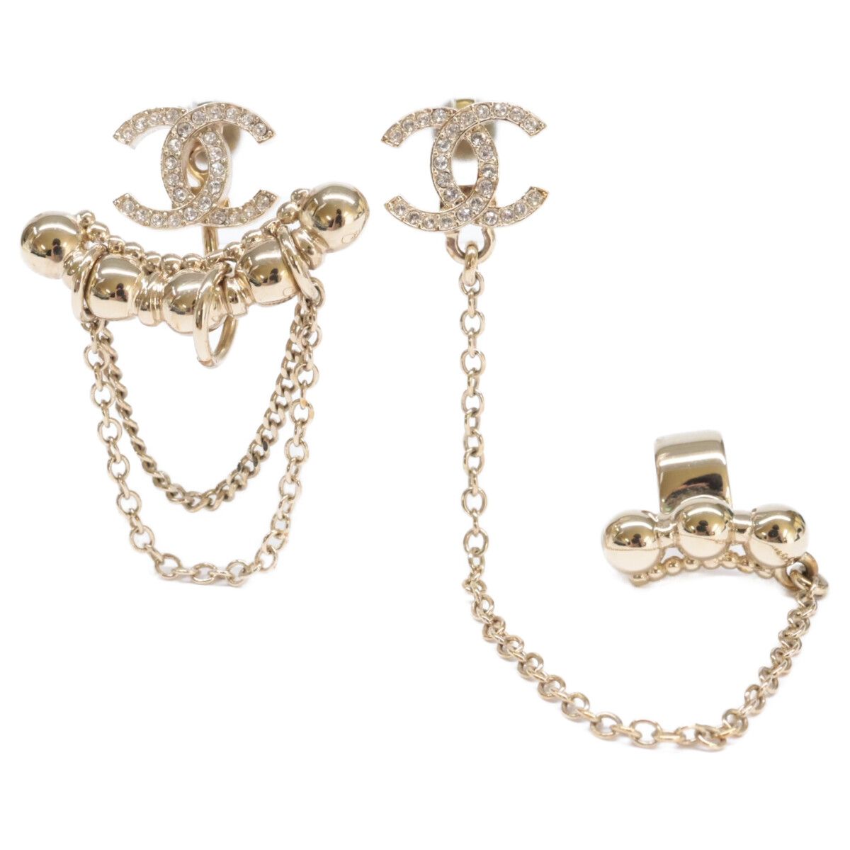 シャネル 【美品】I22C ココマーク イヤーカフ付 チェーン