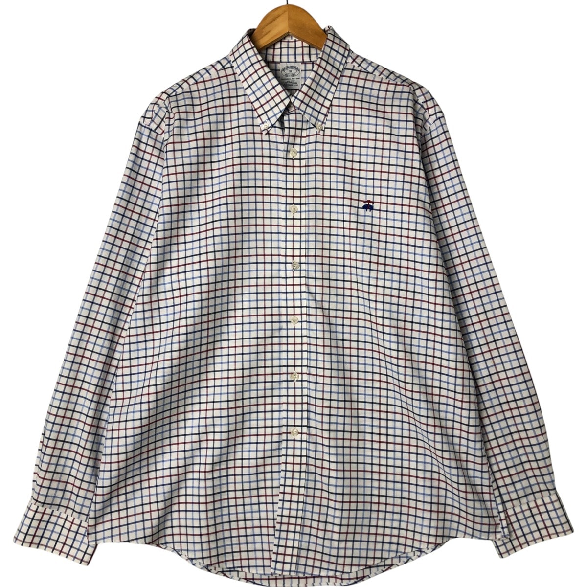 古着 ブルックスブラザーズ Brooks Brothers Est.1818 長袖 ボタンダウンチェックシャツ メンズXL相当/eaa557776