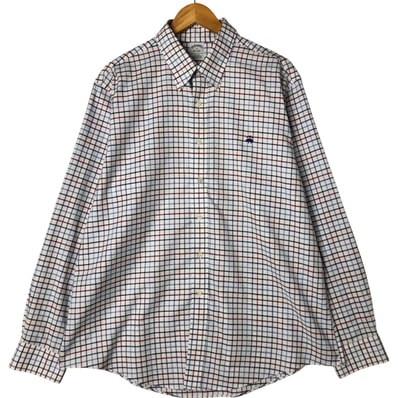 古着 ブルックスブラザーズ Brooks Brothers Est.1818 長袖 ボタンダウンチェックシャツ メンズXL相当/eaa557776