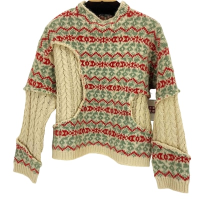 OVERSIZE JACQUARD KNIT SWEATER |【1140603112522】