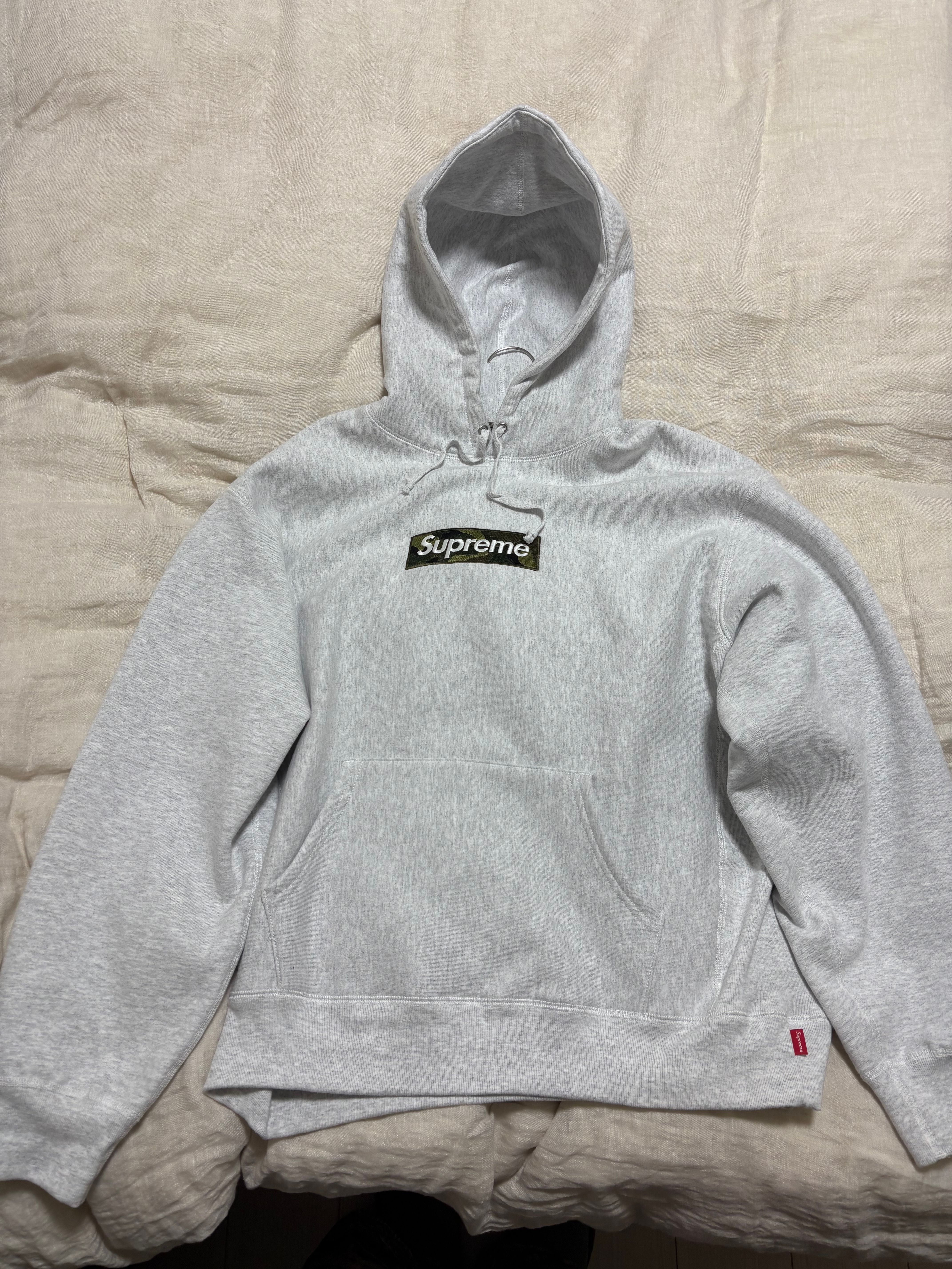 Supreme Box Logo Hooded Sweatshirt "Ash Grey" (23FW)