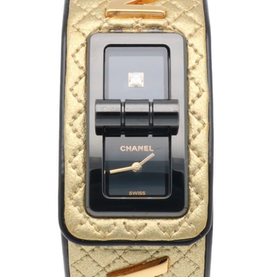 シャネル コード ココ サイバーゴールド 腕時計 時計 ステンレススチール H7945 クオーツ レディース 1年保証 CHANEL 中古