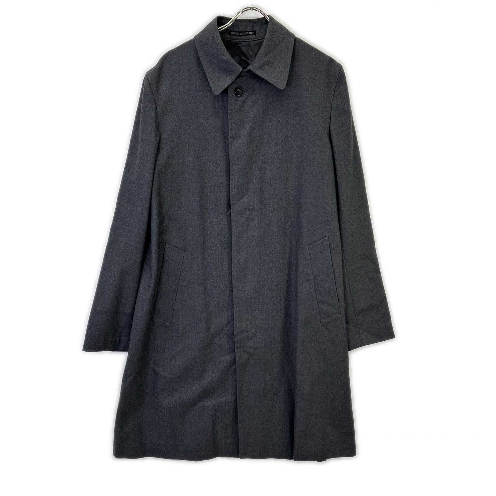 Yohji Yamamoto NY/C Cross High Neck Hooded Mods Coat 