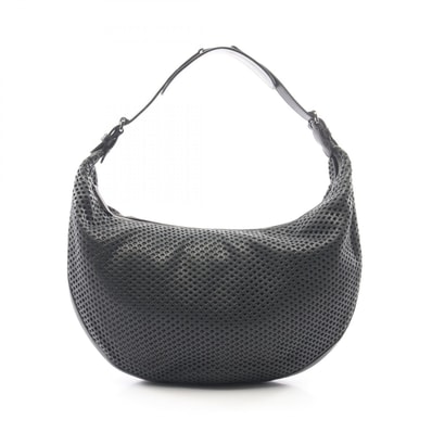 ディオール Dior メッシュ ホーボーバッグ ショルダーバッグ バッグ レザー レディース ブラック系 【中古】