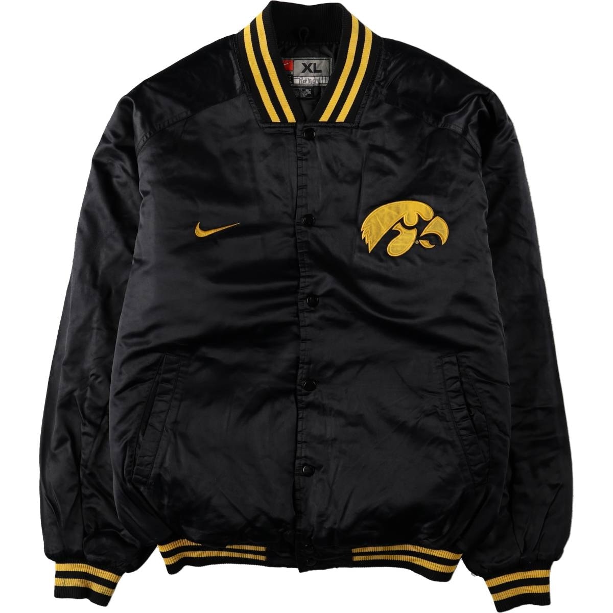 古着 ナイキ NIKE TEAM IOWA アイオワ大学 スタジャン アワードジャケット バーシティジャケット メンズXL相当/eaa681851