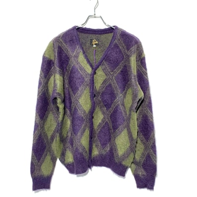 Needles Mohair Cardigan - Argyle "Purple"