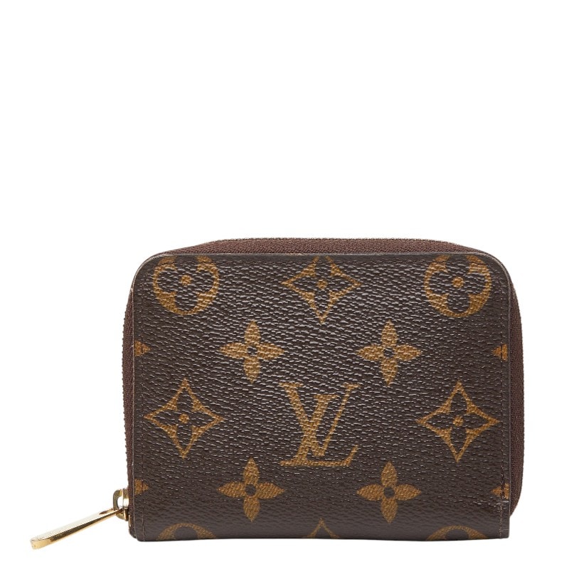 ルイ ヴィトン モノグラム ジッピー コインパース コインケース 小銭入れ M60067 ブラウン PVC レザー レディース LOUIS VUITTON 【中古】