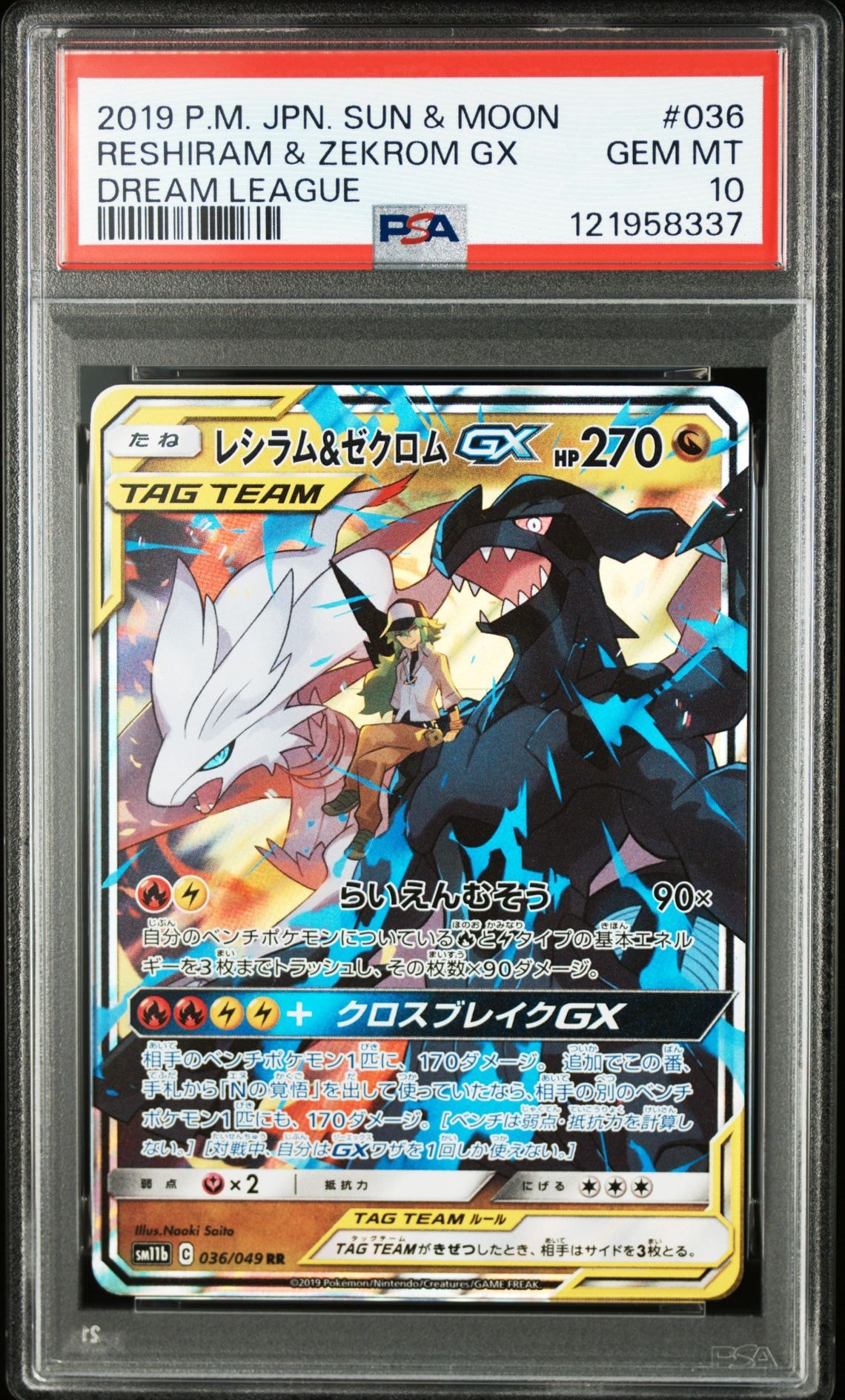 レシラム&ゼクロムGX (N) RR[SM11b 036/049](強化拡張パック「ドリームリーグ」)