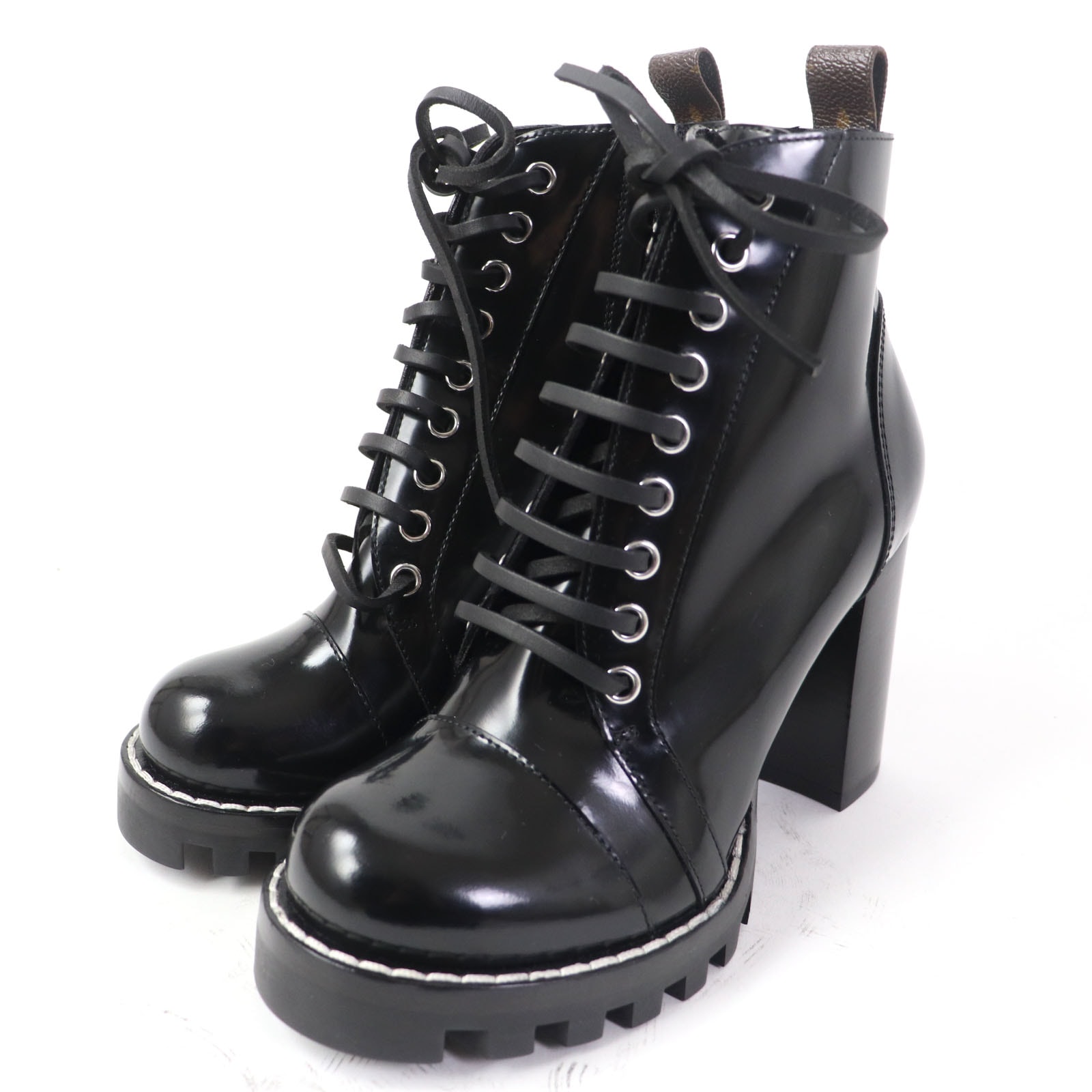 【ドンドン見直し】美品 ルイヴィトン ショートブーツ ブラック レディース 36