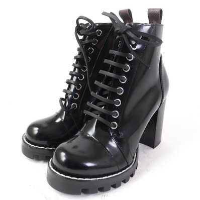 【ドンドン見直し】美品 ルイヴィトン ショートブーツ ブラック レディース 36