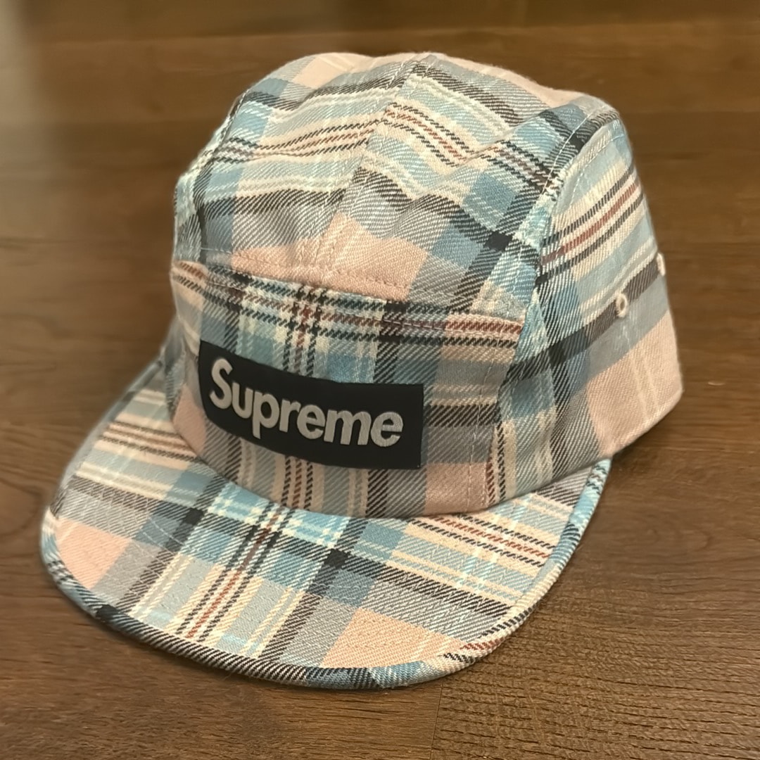 Supreme Lochcarron Camp Cap "Pink Plaid"