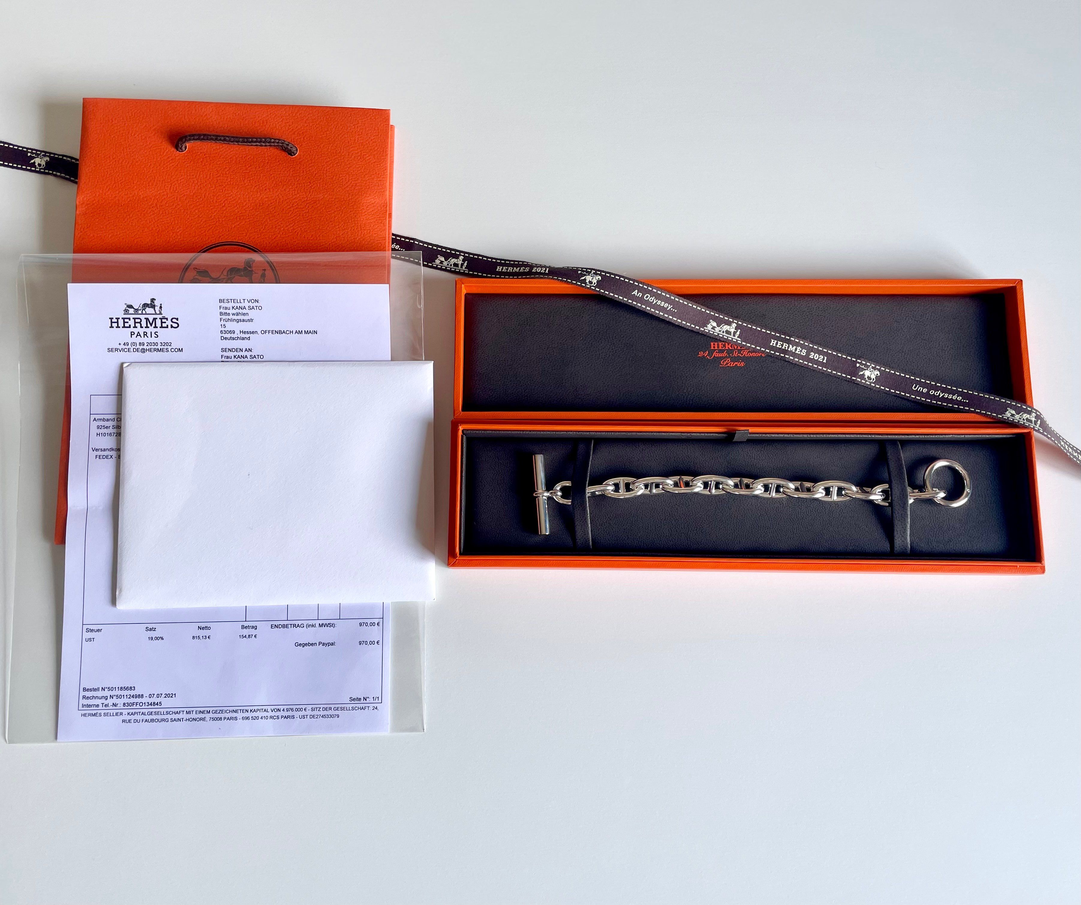 Hermes Chaine D'ancre GM Bracelet "Silver"