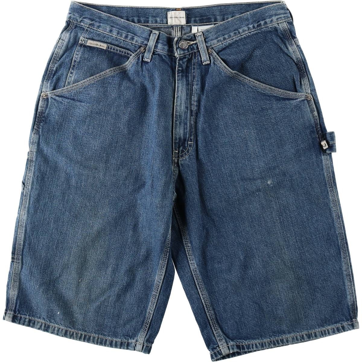 古着 90~00年代 カルバンクライン Calvin klein JEANS デニムペインターショーツ ハーフパンツ メンズw33相当 ヴィンテージ/eaa653556