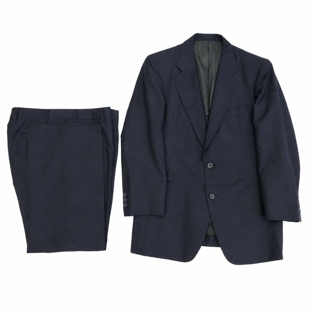 BURBERRY バーバリー バーバリーズ シングル テーラード ジャケット スラックス パンツ セットアップ ネイビー系【中古】