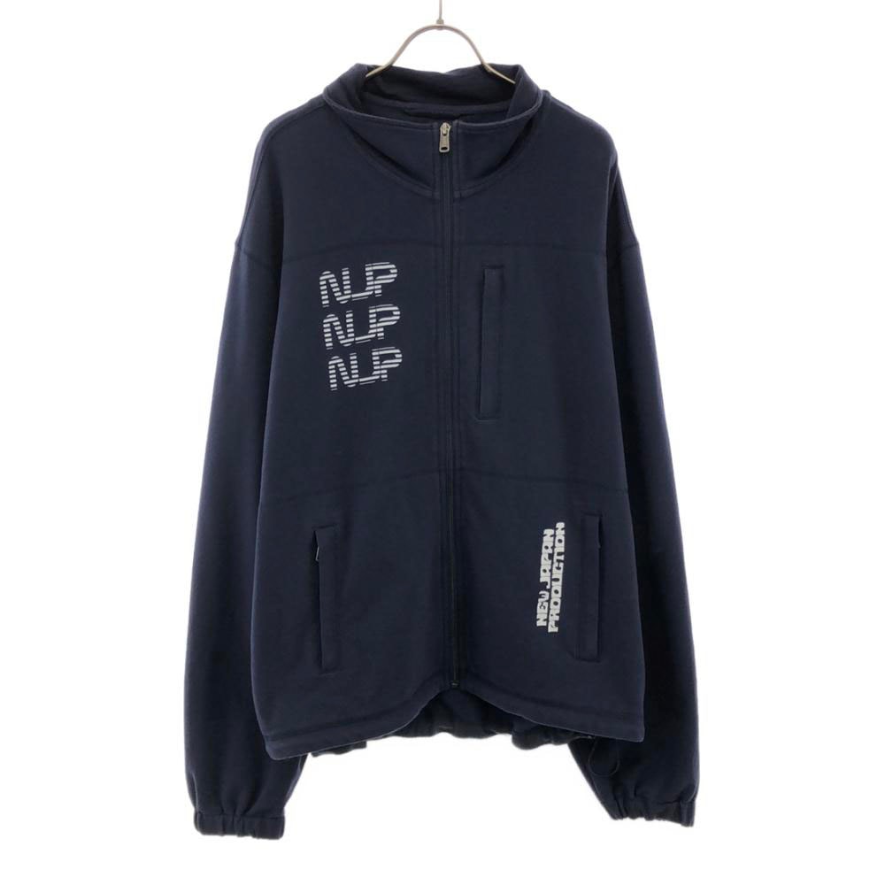 Name. ネーム プリント 長袖 スウェット ジップジャケット L ネイビー バックプリント