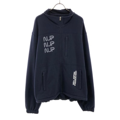 Name. ネーム プリント 長袖 スウェット ジップジャケット L ネイビー バックプリント