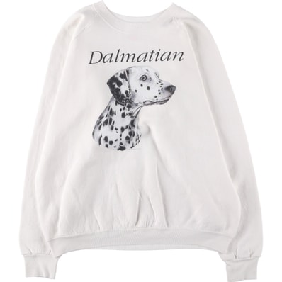 古着 90年代 フルーツオブザルーム FRUIT OF THE LOOM 犬柄 ダルメシアン アニマル スウェットシャツ トレーナー USA製 メンズXL相当 ヴィンテージ/eaa530003