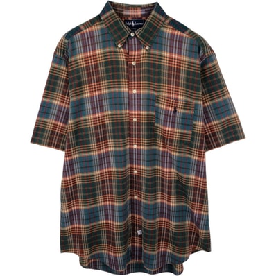 古着 ラルフローレン Ralph Lauren BLAIRE マドラスチェック 半袖 ボタンダウン チェックシャツ メンズL相当/eaa655307