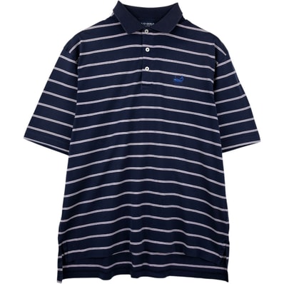 古着 ラルフローレン Ralph Lauren POLO GOLF ポロゴルフ マルチボーダー 半袖 ボーダー ポロシャツ メンズM相当/eaa657437