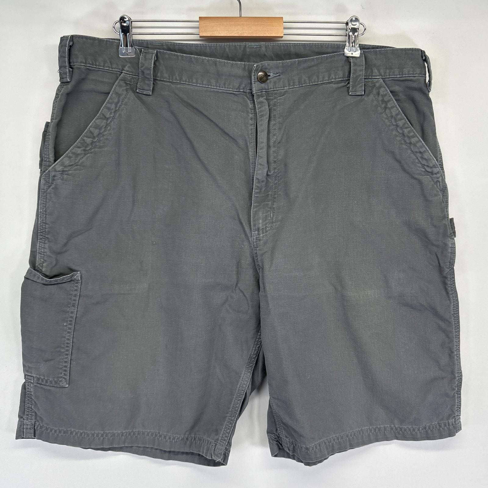 古着 カーハート Carhartt ショートパンツ ハーフ 半ズボン 短パン ペインター ワーク ダック w42  グレー系 メンズ