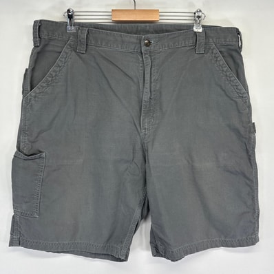 古着 カーハート Carhartt ショートパンツ ハーフ 半ズボン 短パン ペインター ワーク ダック w42 グレー系 メンズ