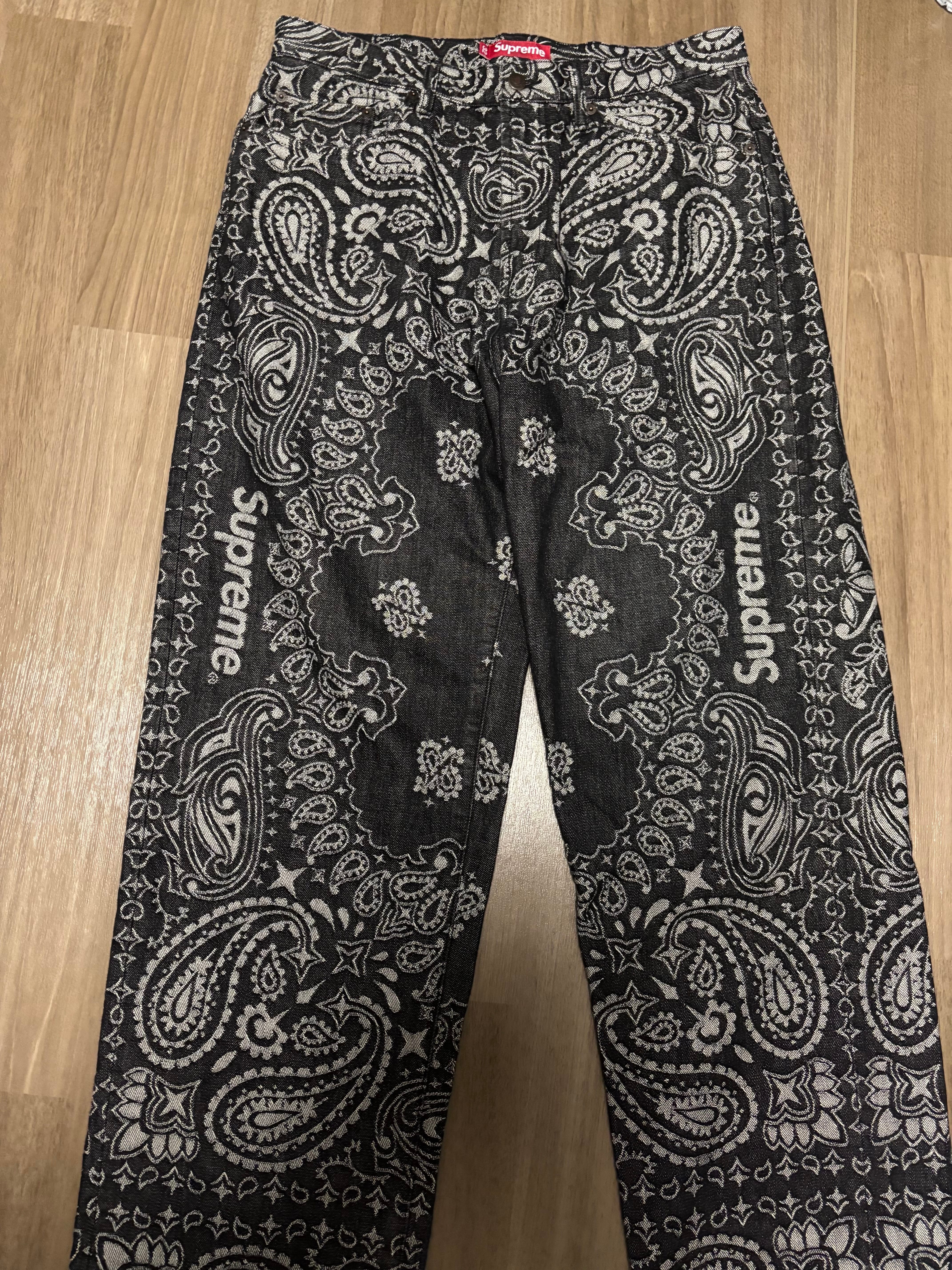 Supreme Bandana Jacquard Baggy Jean 