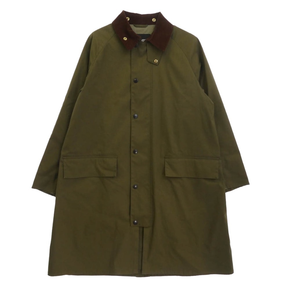 Barbour バブアー ジャケット 231MCAS064 OVERSIZED BURGHLEY オーバーサイズド バーレイ コート ジャケット カーキ系 40【中古】