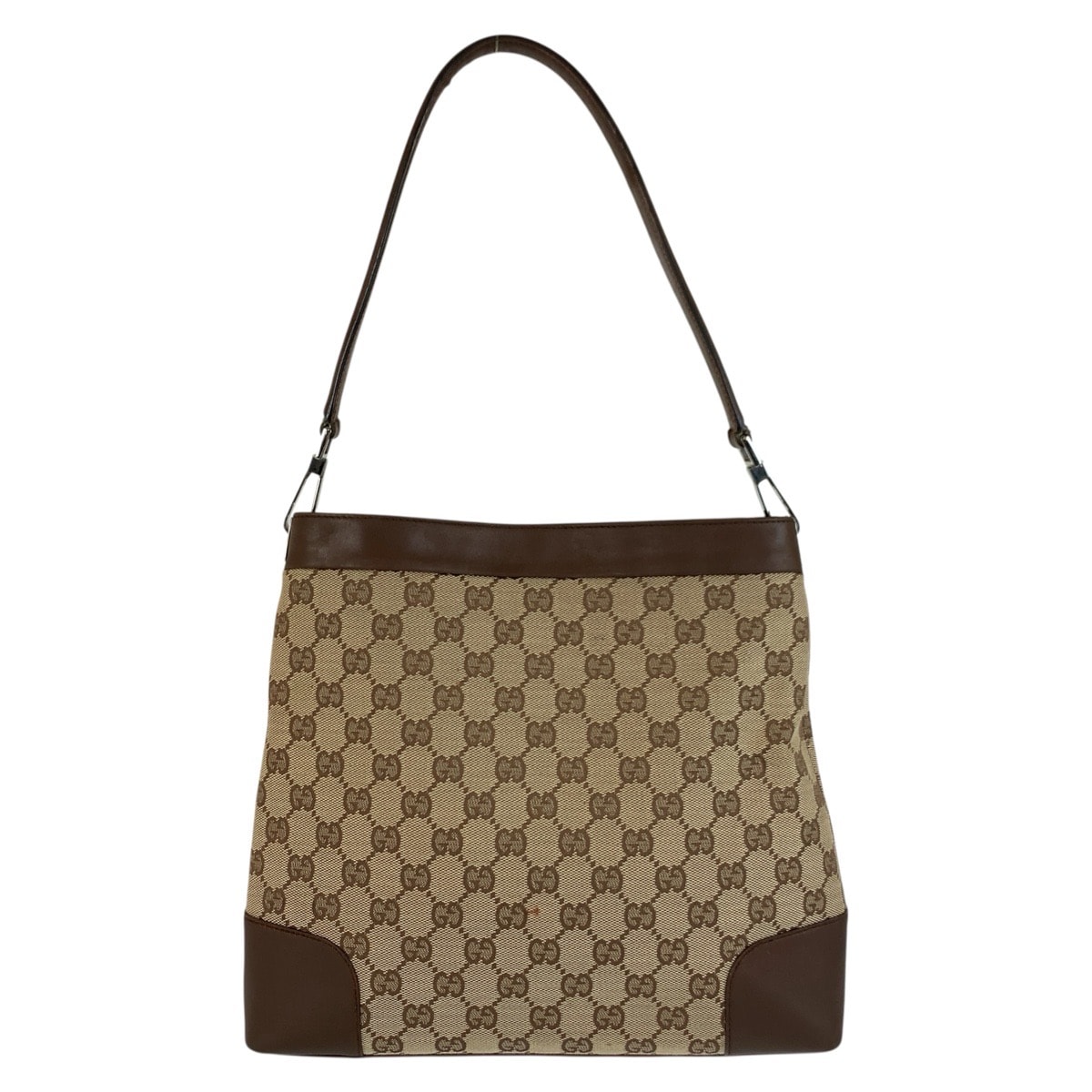 GUCCI グッチ ブラウン ベージュ GGキャンバス レザー/ ショルダーバッグ 603211 【中古】