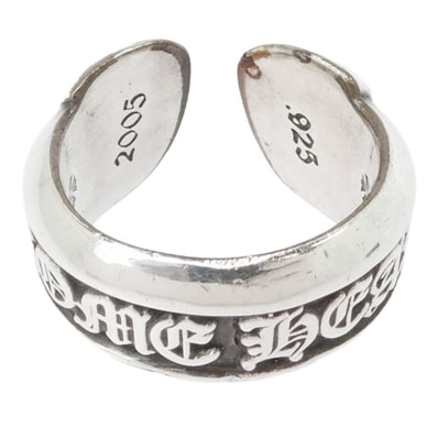 Chrome Hearts CH Scroll Label Ring / Small "Silver"