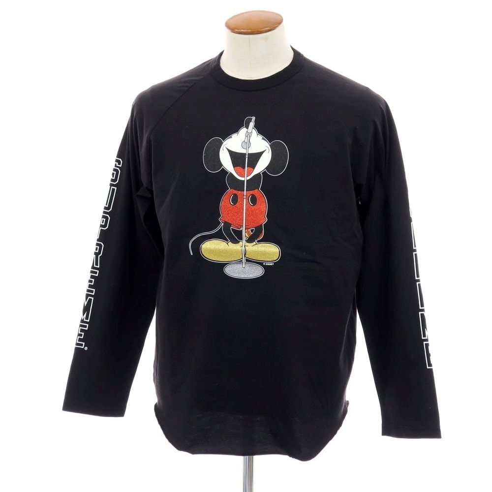 【中古】シュプリーム Supreme × Number (N)ine、Mickey Mouse 2025年秋冬 Raglan L/S Top 長袖Tシャツ ブラック【サイズM】【メンズ】