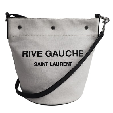 SAINT LAURENT サンローラン リヴゴーシュ RIVE GAUCHE ショルダーバッグ ホワイト ブラック 669299-faaaz-9024 レディース【中古】
