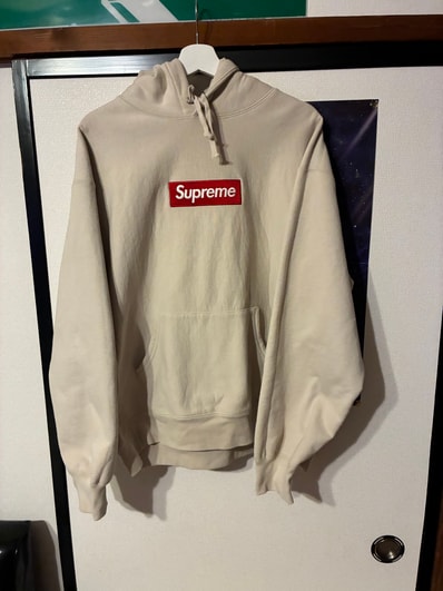Supreme Box Logo Hooded Sweatshirt "Stone" (24FW)