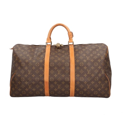 ルイヴィトン キーポル55 モノグラム ハンドバッグ モノグラムキャンバス M41424 ブラウン レディース LOUIS VUITTON 中古