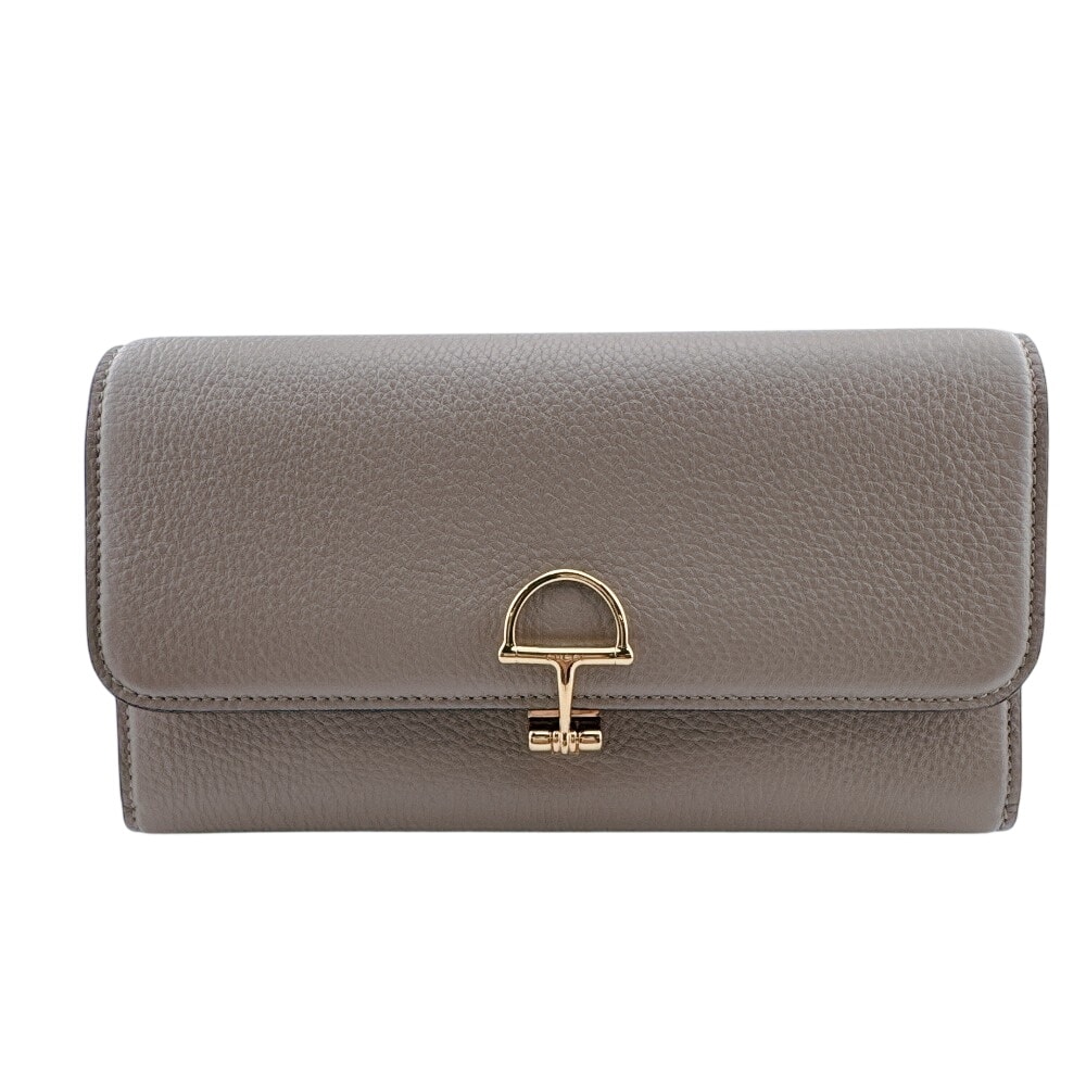グッチ GUCCI 長財布 ホースビット フラップ 828147 ベージュ