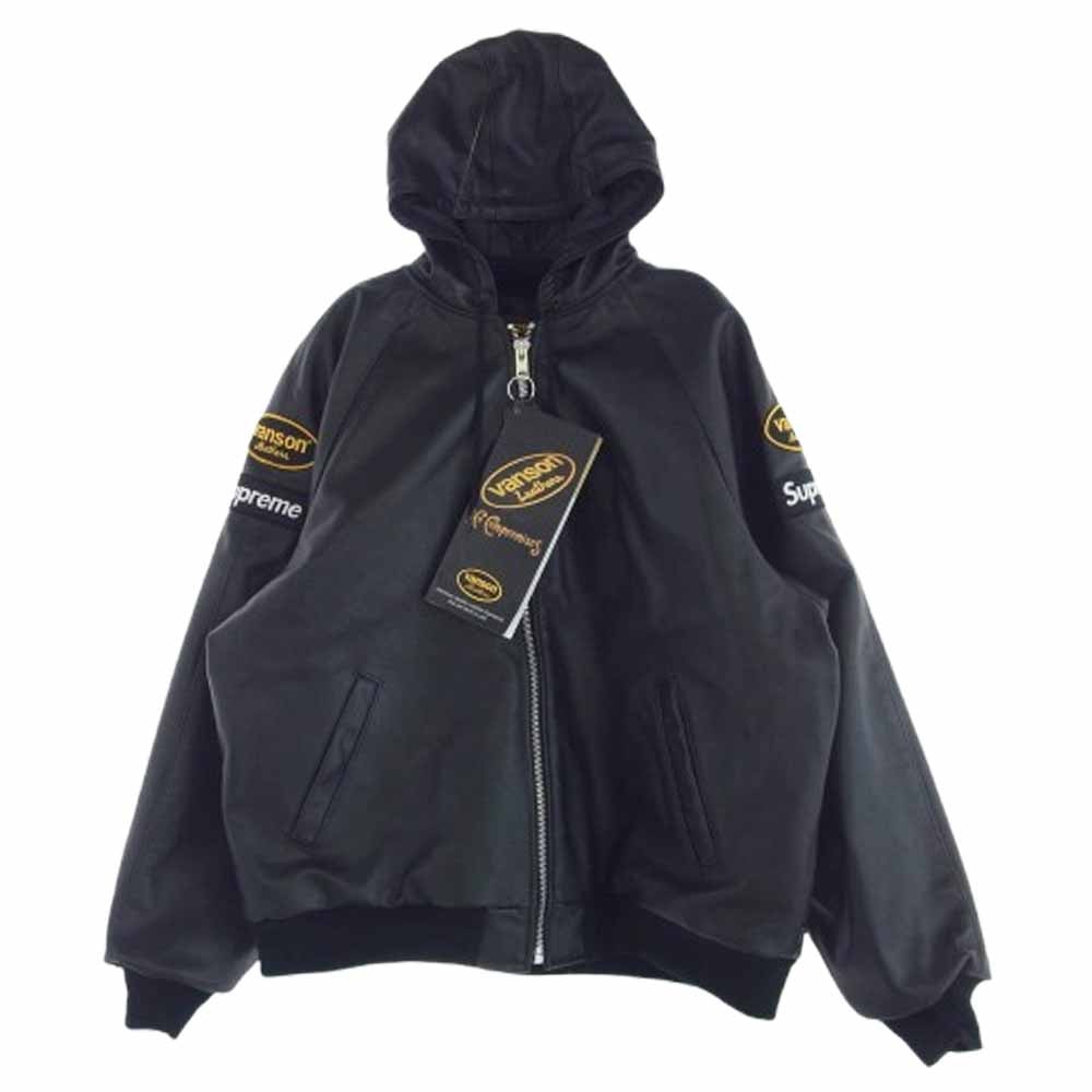 Supreme シュプリーム 24AW Vanson Leathers Hooded Work Jacket バンソンレザーズ フーディー ワーク ジャケット ブラック系 XL【極上美品】【中古】