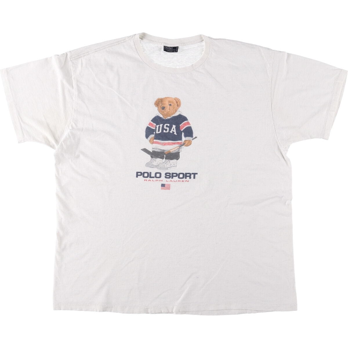 古着 90年代 ラルフローレン Ralph Lauren POLO by Ralph Lauren ポロベア 半袖 プリントTシャツ USA製 メンズXL相当 ヴィンテージ/eaa567760