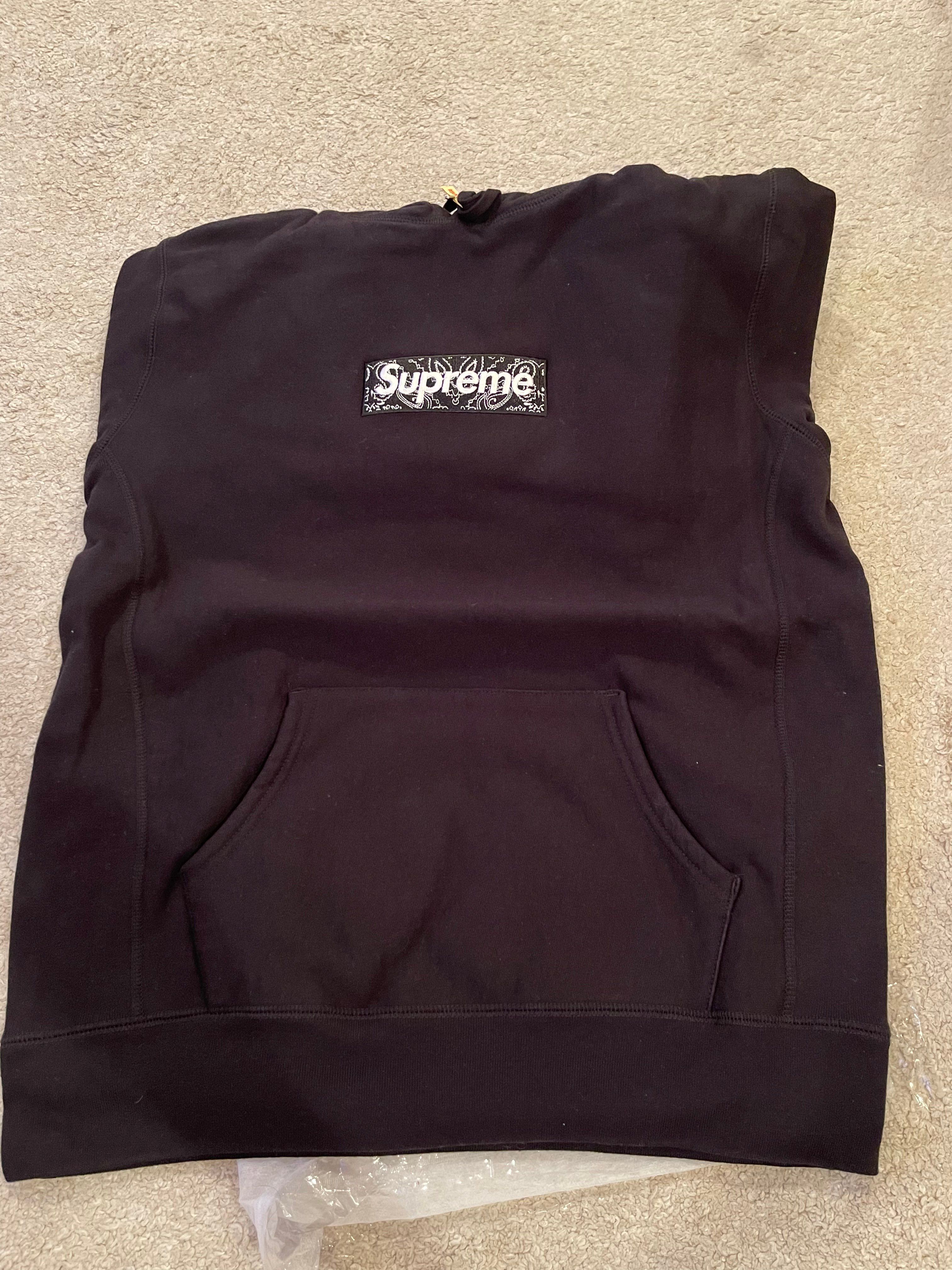 Supreme Bandana Box Logo Hooded Sweatshirt "Black"