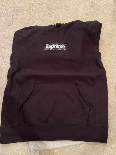 Supreme Bandana Box Logo Hooded Sweatshirt "Black"
