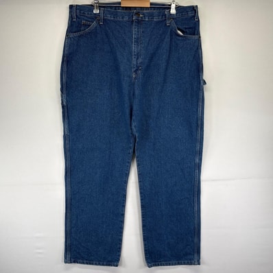 古着 ディッキーズ Dickies デニム パンツ ペインターパンツ ワーク ジーパン 大きいサイズ w42 L32 ブルー系 メンズ