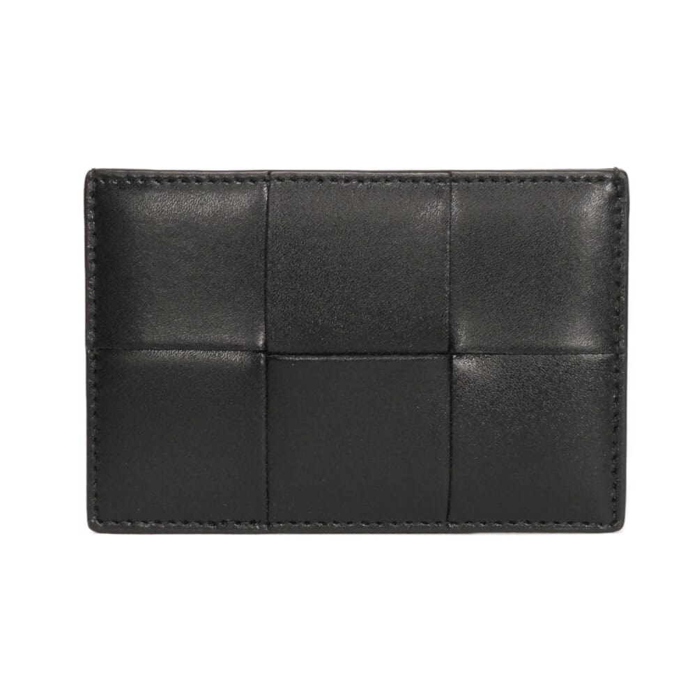 BOTTEGAVENETA ボッテガヴェネタ カセット クレジット カードホルダー 現行 パラキート バイカラー グリーン パスケース 名刺入れ RFID ICチップ 美品 マキシ イントレチャート ブラック カードケース 748052 VBWD 41120
