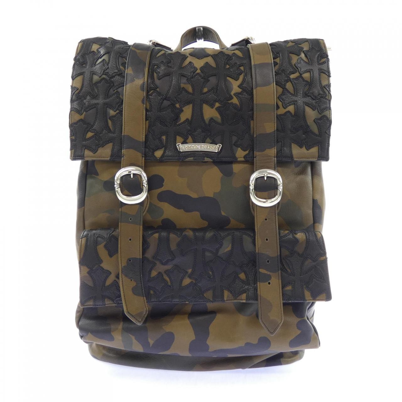 Chrome Hearts Moto Cemetery Cross Backpack "Camo/Black"