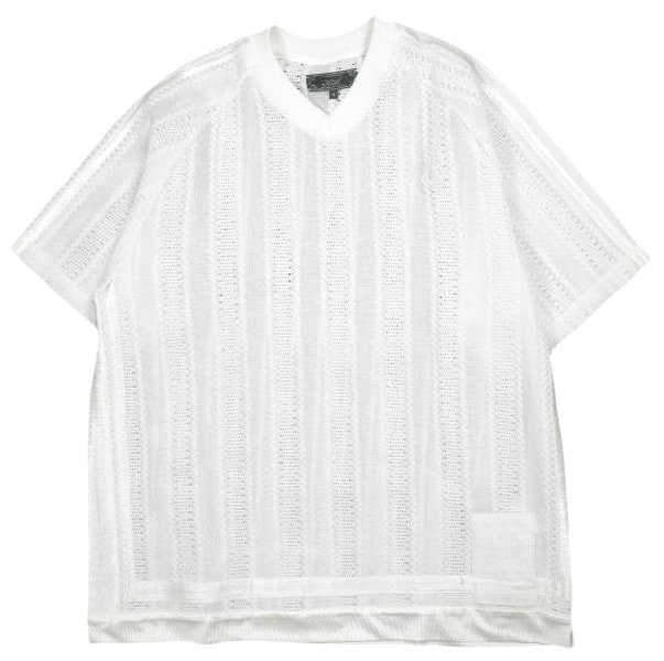 KITH NYC キスニューヨークシティ 25SS Leon Short Sleeve Lace Combo Jersey レオン ショートスリーブ レースコンボジャージー 25071060001720 M WHITE 半袖 Tシャツ ゲームシャツ トップス