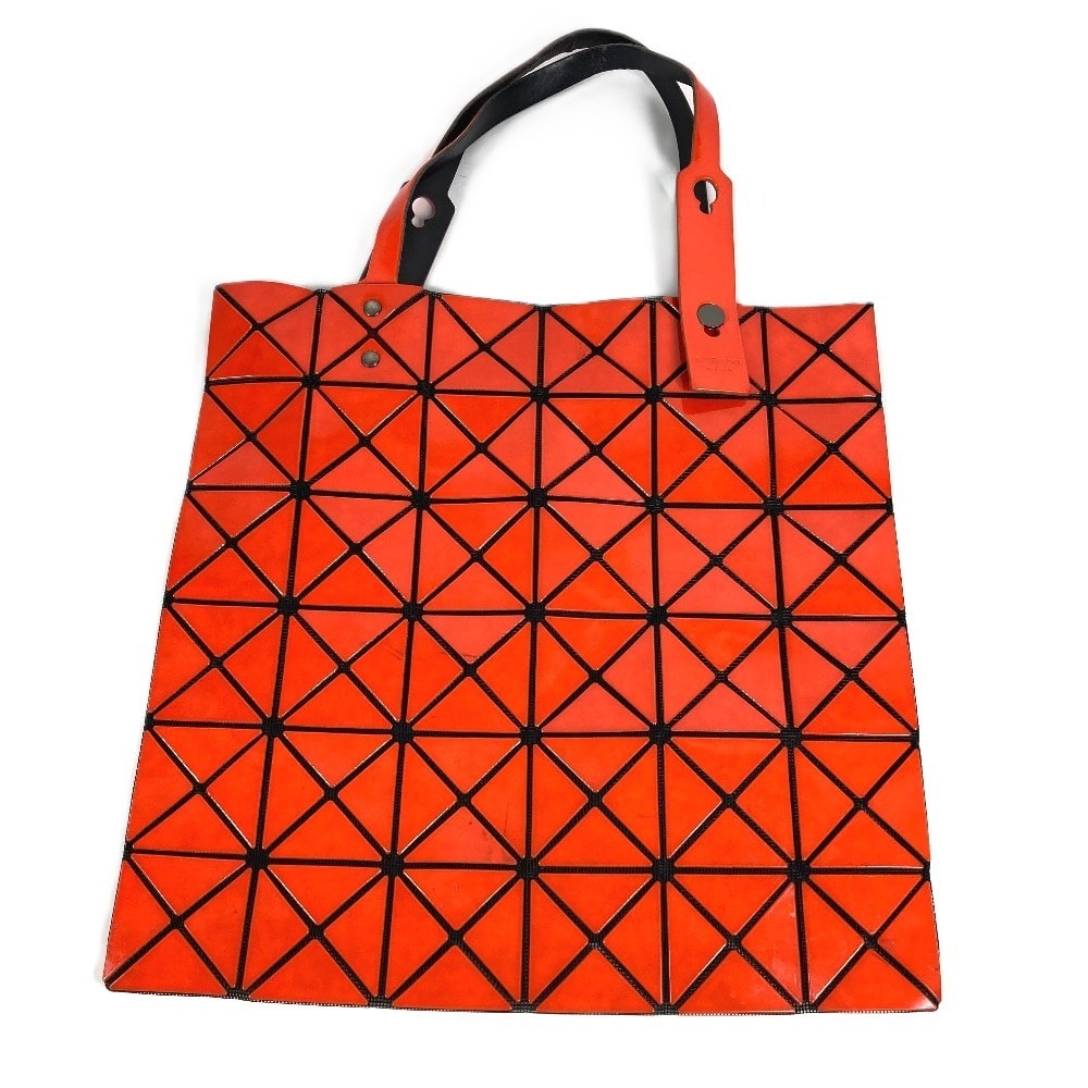 イッセイミヤケ ISSEY MIYAKE BAOBAO バオバオ ショルダーバック カバン 肩掛け トートバッグ PVC/レザー オレンジ