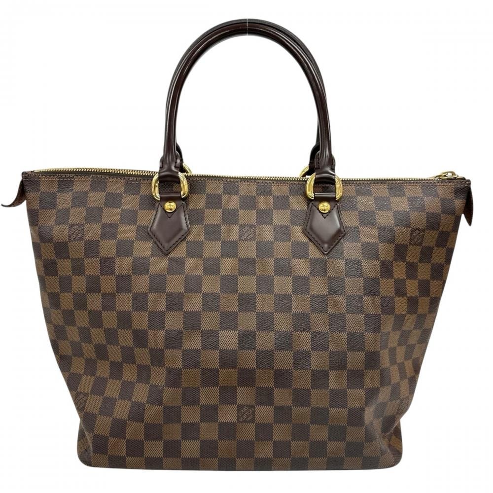 LOUIS VUITTON ルイヴィトン トートバッグ サレヤMM N51182 ダミエキャンバス  レザー   ブラウン 茶 ゴールド金具 レディース【中古品】