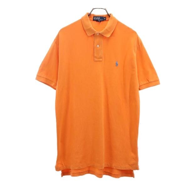 Polo by Ralph Lauren ポロバイラルフローレン 半袖 ポロシャツ M オレンジ 鹿の子