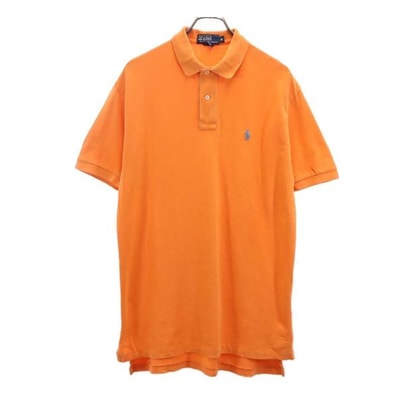 Polo by Ralph Lauren ポロバイラルフローレン 半袖 ポロシャツ M オレンジ 鹿の子