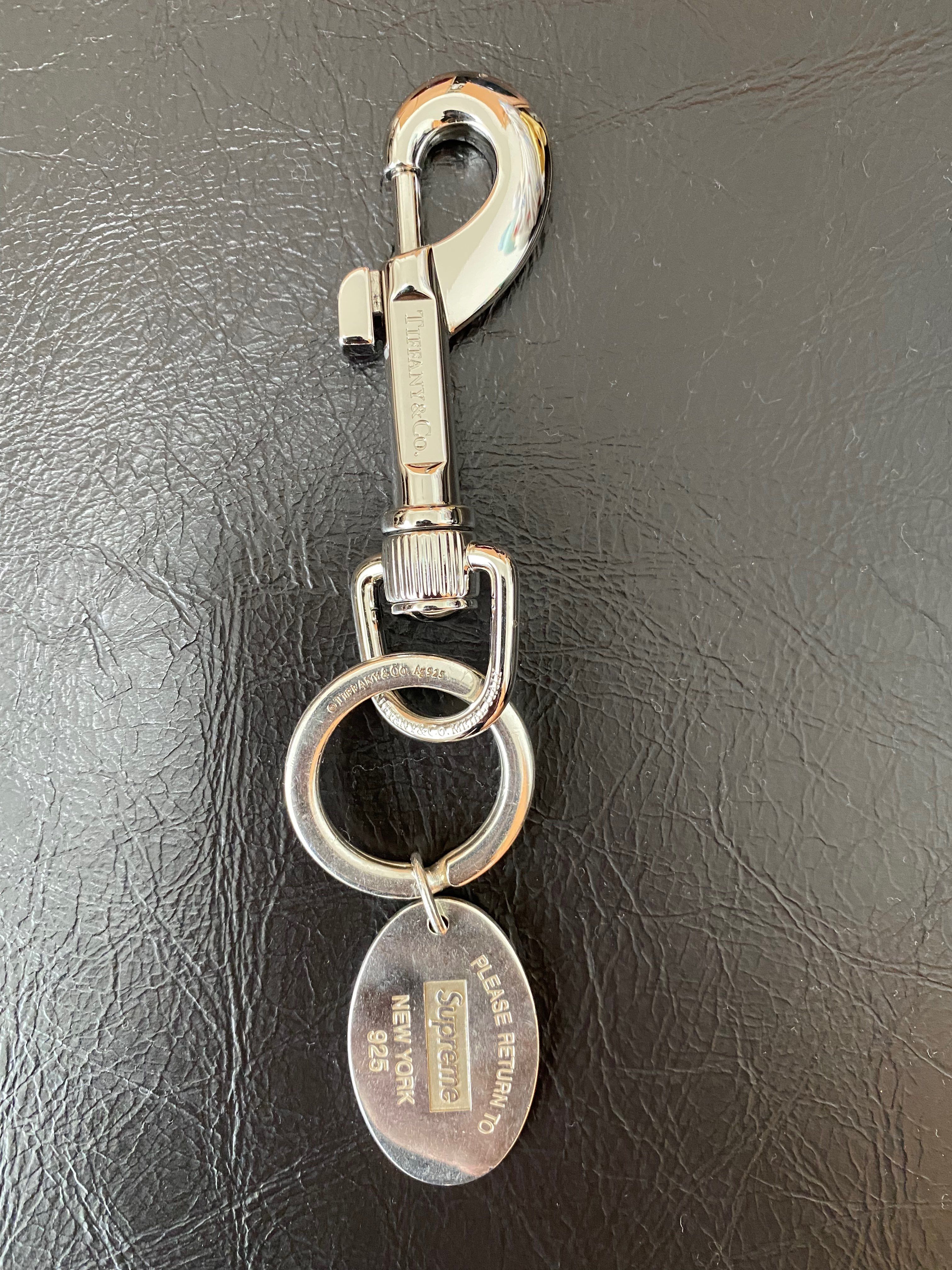 Supreme / Tiffany & Co. Return to Tiffany Oval Tag Keyring "Silver"