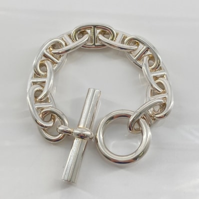 HERMES(エルメス) シェーヌダンクル TGM 10コマ Ag925 ブレスレット シルバー