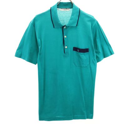 Christian Dior クリスチャンディオール 80s イタリア製 ヴィンテージ 半袖 ポロシャツ L グリーン